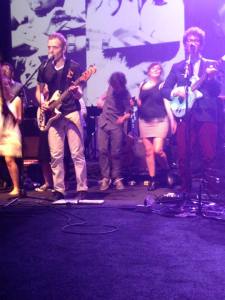 Dancing between Stuart and Stevie during Legal Man